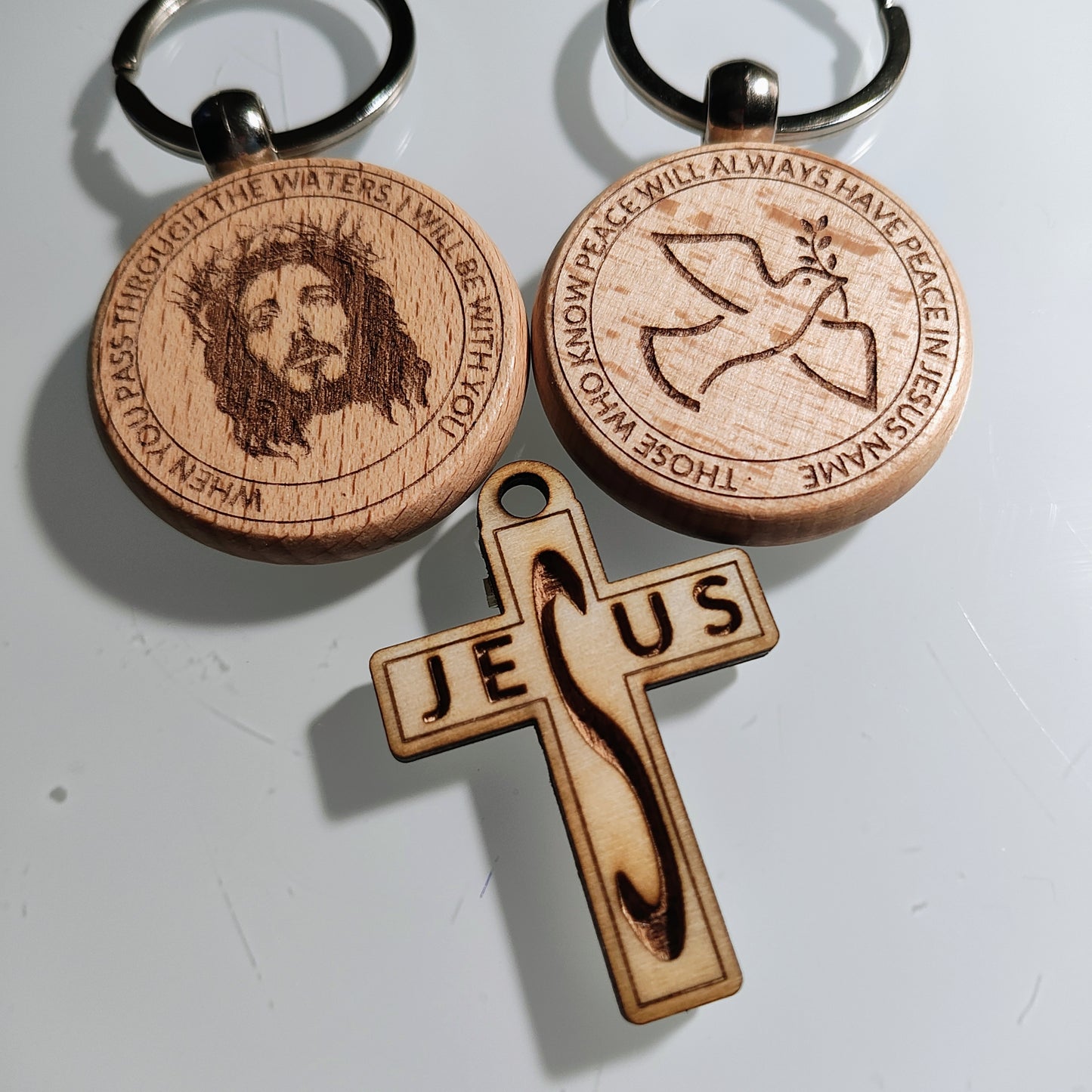 Custom Wood Keychains with your engraved custom Logo